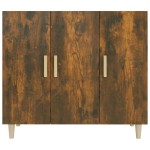 vidaXL Servantă, stejar fumuriu, 90x34x80 cm, lemn compozit vidaXL Servantă, stejar fumuriu, 90x34x80 cm, lemn compozit