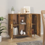 vidaXL Servantă, stejar fumuriu, 90x34x80 cm, lemn compozit vidaXL Servantă, stejar fumuriu, 90x34x80 cm, lemn compozit