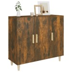 vidaXL Servantă, stejar fumuriu, 90x34x80 cm, lemn compozit vidaXL Servantă, stejar fumuriu, 90x34x80 cm, lemn compozit