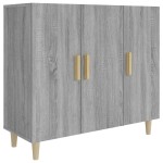 vidaXL Servantă, gri sonoma, 90x34x80 cm, lemn compozit vidaXL Servantă, gri sonoma, 90x34x80 cm, lemn compozit