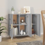 vidaXL Servantă, gri sonoma, 90x34x80 cm, lemn compozit vidaXL Servantă, gri sonoma, 90x34x80 cm, lemn compozit