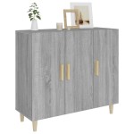 vidaXL Servantă, gri sonoma, 90x34x80 cm, lemn compozit vidaXL Servantă, gri sonoma, 90x34x80 cm, lemn compozit