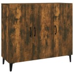 vidaXL Servantă, stejar fumuriu, 90x34x80 cm, lemn compozit vidaXL Servantă, stejar fumuriu, 90x34x80 cm, lemn compozit