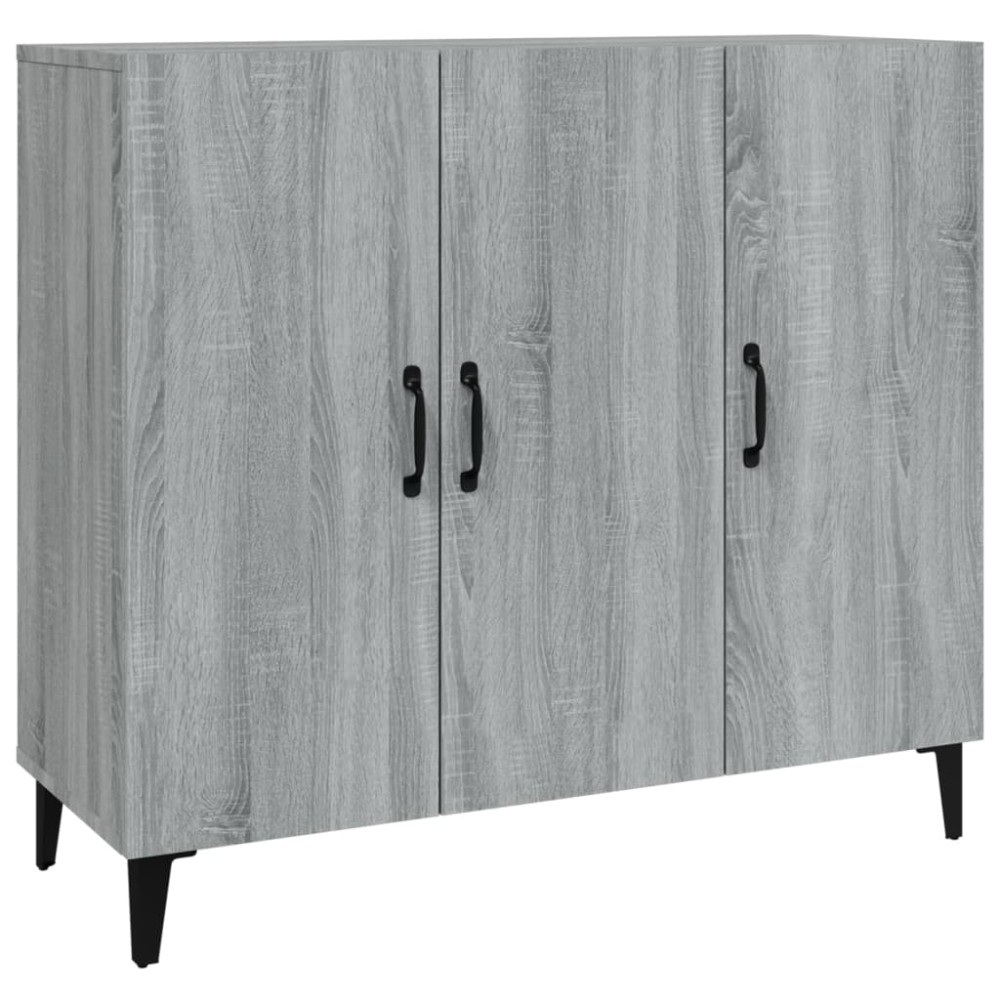 vidaXL Servantă, gri sonoma, 90x34x80 cm, lemn compozit