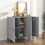 vidaXL Servantă, gri sonoma, 90x34x80 cm, lemn compozit