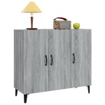 vidaXL Servantă, gri sonoma, 90x34x80 cm, lemn compozit