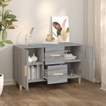 vidaXL Servantă, gri sonoma, 100x36x60 cm, lemn compozit