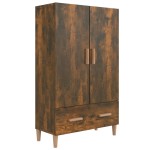 vidaXL Dulap înalt, stejar fumuriu, 70x31x115 cm, lemn prelucrat