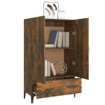 vidaXL Dulap înalt, stejar fumuriu, 70x31x115 cm, lemn prelucrat