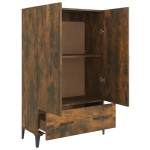 vidaXL Dulap înalt, stejar fumuriu, 70x31x115 cm, lemn prelucrat