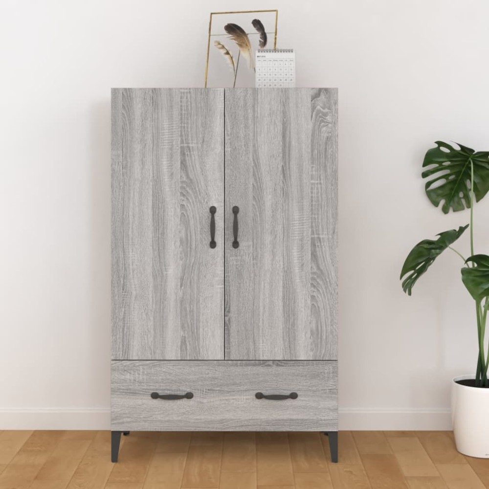 vidaXL Dulap înalt, gri sonoma, 70x31x115 cm, lemn compozit