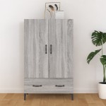 vidaXL Dulap înalt, gri sonoma, 70x31x115 cm, lemn compozit