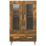 vidaXL Dulap înalt, stejar fumuriu, 70x31x115 cm, lemn compozit vidaXL Dulap înalt, stejar fumuriu, 70x31x115 cm, lemn compozit