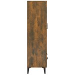 vidaXL Dulap înalt, stejar fumuriu, 70x31x115 cm, lemn prelucrat