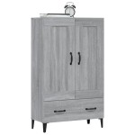 vidaXL Dulap înalt, gri sonoma, 70x31x115 cm, lemn compozit