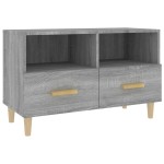 vidaXL Comodă TV, gri sonoma, 80x36x50 cm, lemn prelucrat vidaXL Comodă TV, gri sonoma, 80x36x50 cm, lemn prelucrat