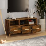 vidaXL Comodă TV, stejar fumuriu, 102x36x50 cm, lemn compozit vidaXL Comodă TV, stejar fumuriu, 102x36x50 cm, lemn compozit
