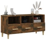 vidaXL Comodă TV, stejar fumuriu, 102x36x50 cm, lemn compozit vidaXL Comodă TV, stejar fumuriu, 102x36x50 cm, lemn compozit
