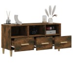 vidaXL Comodă TV, stejar fumuriu, 102x36x50 cm, lemn compozit vidaXL Comodă TV, stejar fumuriu, 102x36x50 cm, lemn compozit