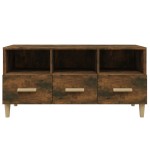 vidaXL Comodă TV, stejar fumuriu, 102x36x50 cm, lemn compozit vidaXL Comodă TV, stejar fumuriu, 102x36x50 cm, lemn compozit