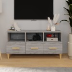 vidaXL Comodă TV, gri sonoma, 102x36x50 cm, lemn compozit vidaXL Comodă TV, gri sonoma, 102x36x50 cm, lemn compozit