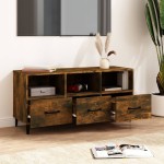 vidaXL Comodă TV, stejar fumuriu, 102x35x50 cm, lemn compozit vidaXL Comodă TV, stejar fumuriu, 102x35x50 cm, lemn compozit