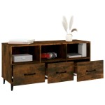 vidaXL Comodă TV, stejar fumuriu, 102x35x50 cm, lemn compozit vidaXL Comodă TV, stejar fumuriu, 102x35x50 cm, lemn compozit
