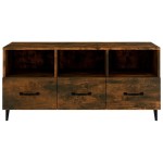 vidaXL Comodă TV, stejar fumuriu, 102x35x50 cm, lemn compozit vidaXL Comodă TV, stejar fumuriu, 102x35x50 cm, lemn compozit