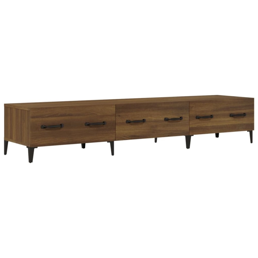 vidaXL Comodă TV, stejar maro, 150x34,5x30 cm, lemn prelucrat
