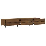 vidaXL Comodă TV, stejar maro, 150x34,5x30 cm, lemn prelucrat
