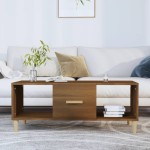 vidaXL Măsuță de cafea, stejar maro, 102x50x40 cm, lemn compozit vidaXL Măsuță de cafea, stejar maro, 102x50x40 cm, lemn compozit