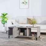 vidaXL Măsuță de cafea, gri sonoma, 102x50x40 cm, lemn compozit