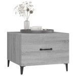 vidaXL Măsuță de cafea cu picioare metalice, gri sonoma, 50x50x40 cm vidaXL Măsuță de cafea cu picioare metalice, gri sonoma, 50x50x40 cm