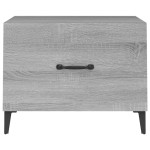vidaXL Măsuță de cafea cu picioare metalice, gri sonoma, 50x50x40 cm vidaXL Măsuță de cafea cu picioare metalice, gri sonoma, 50x50x40 cm