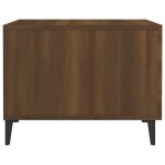 vidaXL Măsuță de cafea cu picioare metalice, stejar maro, 50x50x40 cm vidaXL Măsuță de cafea cu picioare metalice, stejar maro, 50x50x40 cm