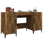 vidaXL Birou, stejar fumuriu, 140x50x75 cm, lemn compozit