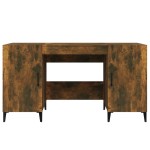 vidaXL Birou, stejar fumuriu, 140x50x75 cm, lemn compozit