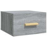 vidaXL Noptieră montată pe perete gri Sonoma 35x35x20 cm