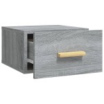 vidaXL Noptieră montată pe perete gri Sonoma 35x35x20 cm