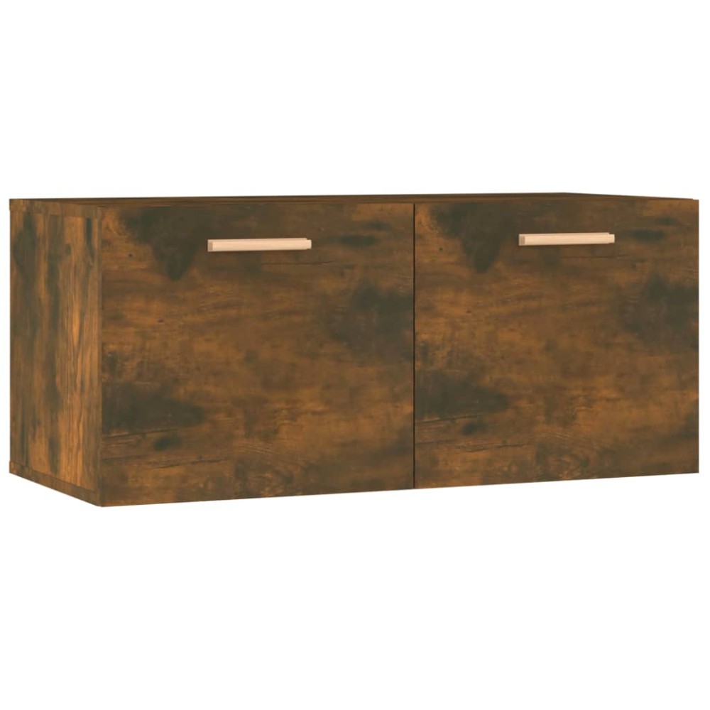 vidaXL Dulap de perete, stejar fumuriu, 80x35x36,5 cm, lemn