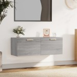 vidaXL Dulap de perete, gri sonoma, 100x36,5x35 cm, lemn prelucrat vidaXL Dulap de perete, gri sonoma, 100x36,5x35 cm, lemn prelucrat