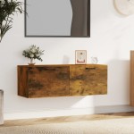 vidaXL Dulap de perete, stejar fumuriu, 100x36,5x35 cm, lemn prelucrat