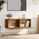vidaXL Dulap de perete, stejar fumuriu, 100x36,5x35 cm, lemn prelucrat