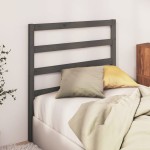 vidaXL Tăblie de pat, gri, 81x4x100 cm, lemn masiv de pin