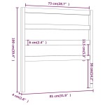 vidaXL Tăblie de pat, negru, 81x4x100 cm, lemn masiv de pin