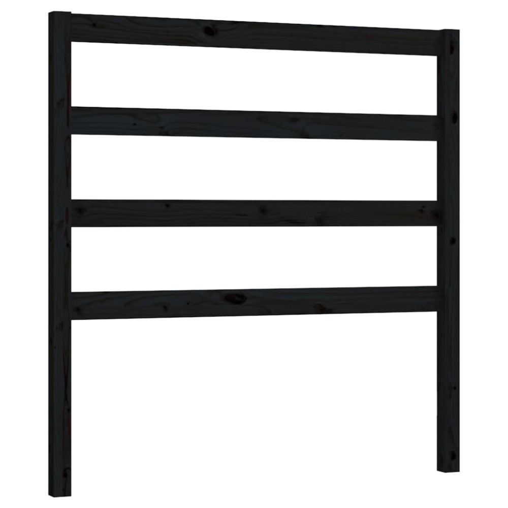 vidaXL Tăblie de pat, negru, 96x4x100 cm, lemn masiv de pin
