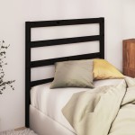 vidaXL Tăblie de pat, negru, 96x4x100 cm, lemn masiv de pin