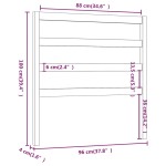 vidaXL Tăblie de pat, negru, 96x4x100 cm, lemn masiv de pin