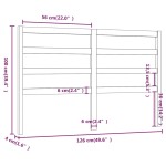 vidaXL Tăblie de pat, maro miere, 126x4x100 cm, lemn masiv de pin vidaXL Tăblie de pat, maro miere, 126x4x100 cm, lemn masiv de pin