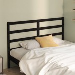 vidaXL Tăblie de pat, negru, 126x4x100 cm, lemn masiv de pin vidaXL Tăblie de pat, negru, 126x4x100 cm, lemn masiv de pin